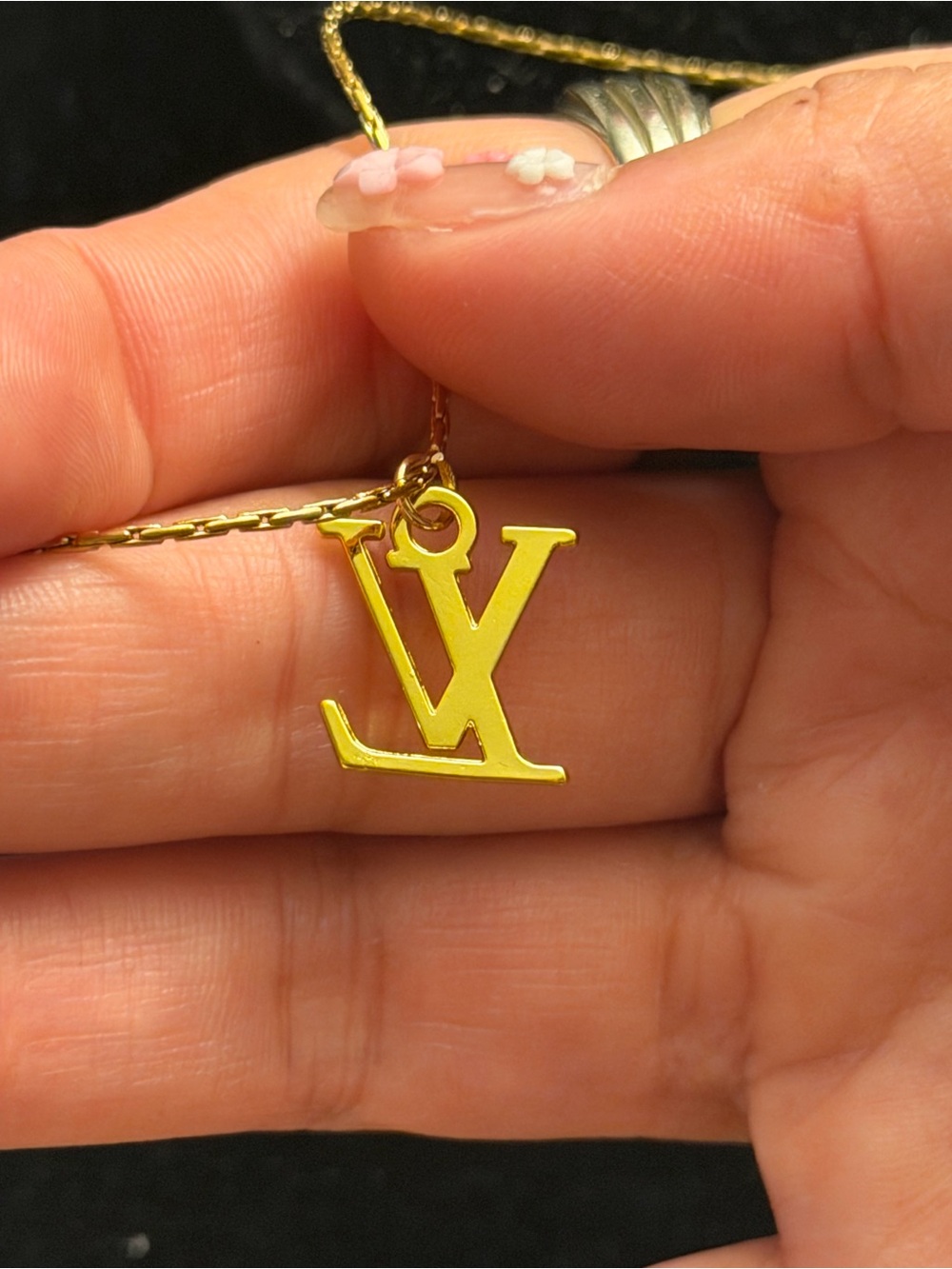 LV Gold Pendant Necklace - Picture 5 of 5